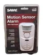 Sabre Motion Alarm with Keypad  120dB, White, Model# HS-MSA NEW Protection Lock