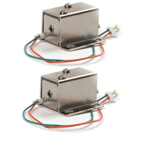 2Pcs Door Drawer Tongue Down Electric Lock Assembly Solenoid Slim Design Lock