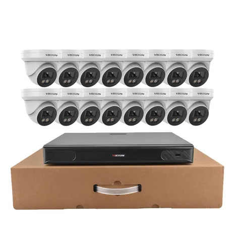 Vikylin SmartFind 4K 16ch 16 POE NVR CCTV System Kit 8MP Camera Full Color Lot