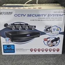 KGUARD CCTV 500GB SECURITY CAMERA SYSTEM 4 Cameras HDD