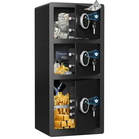 8.0 Cuft Triple Door Safe Box with Drop Slot & Adjustable Shelf  for Home Office