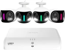 Lorex Fusion Series 4K 16 Camera Capable 2TB Wired NVR, 4 IP Dual Lens Cameras