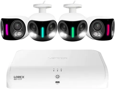 Lorex Fusion Series 4K 16 Camera Capable 2TB Wired NVR, 4 IP Dual Lens Cameras