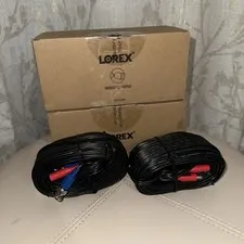  2 Lorex C884DA 4K UltraHD Smart Deterrence CVI Wired  Security Camera +wires