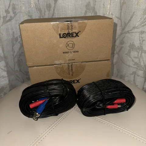  2 Lorex C884DA 4K UltraHD Smart Deterrence CVI Wired  Security Camera +wires