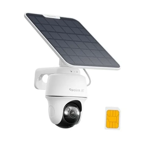 4K LTE Cellular Security Camera Wireless Outdoor, 360° Smart Detection with