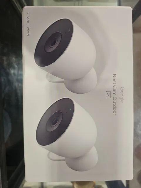 Google Nest Cam Outdoor (Wired, 2nd Gen)-2 Pack-Security Camera with 2K Video