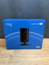 Ring Outdoor Cam Pro 4K Retinal Plug‑In Security Camera Wide Angle Black -NEW