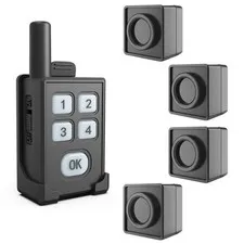 Perimeter Trip Alarm-Portable Camping Motion Sensor-1 Receiver+4 Sensors