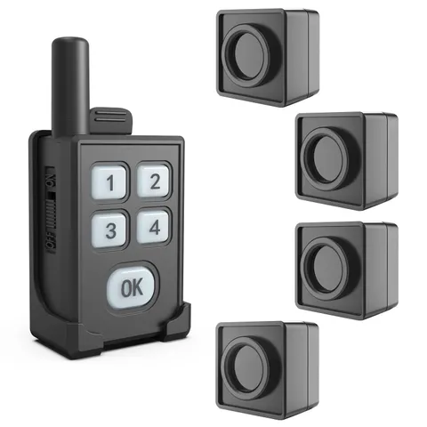 Perimeter Trip Alarm-Portable Camping Motion Sensor-1 Receiver+4 Sensors