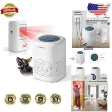 Wireless Motion Alert: Loud Barking Dog Alarm, 1000Ft Range, Home Security