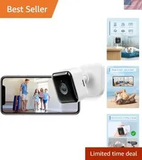 Versatile Indoor Security Camera for Home with 2-Way Audio and SD/Cloud Storage