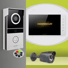 HOMSECUR 7'' Monitor Video Intercom System Kit CCTV Camera For Business Security