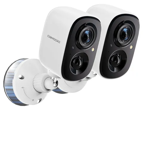 2.5K Wireless Home Security Cameras 2-Pack, Outdoor WiFi Non-Subscription AI ...