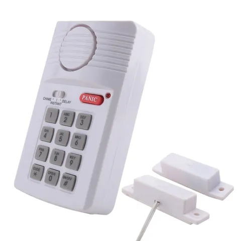 Loud  Door Alarm Security Pin Panic Keypad for Home  Garage Shed K8Z75335