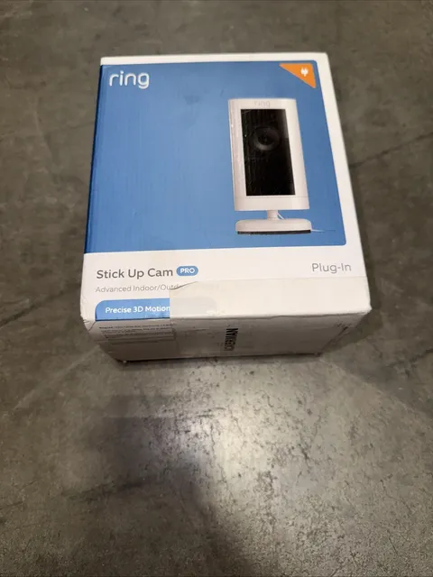 Ring - Stick Up Cam PRO Plug In Indoor/Outdoor Security Camera with 3D Motion