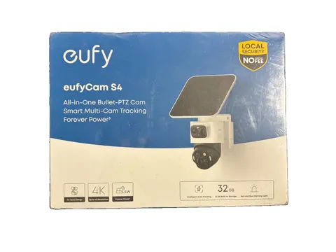 Eufy eufyCam S4 4K PTZ Solar Security Camera Sealed New Smart Tracking