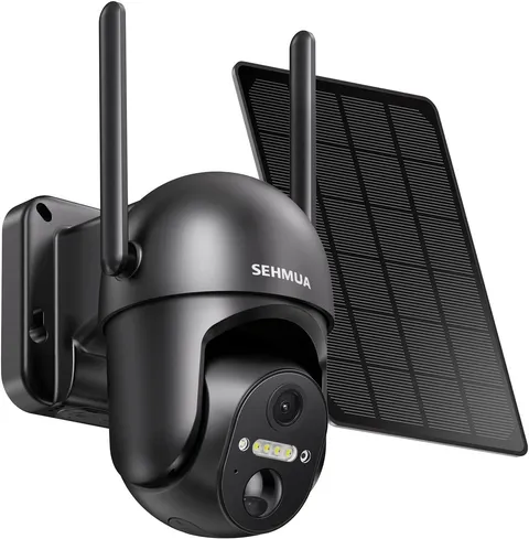 Solar Security Cameras Wireless Outdoor, 2K 360° View Battery Powered Outdoor 