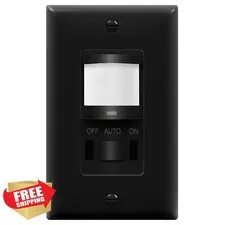 TOPGREENER Motion Sensor Switch Black 1 Pack