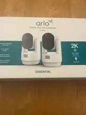 Arlo Essential 3rd GEN Wire-Free Indoor/Outdoor 2K Security Camera White 2 Pack