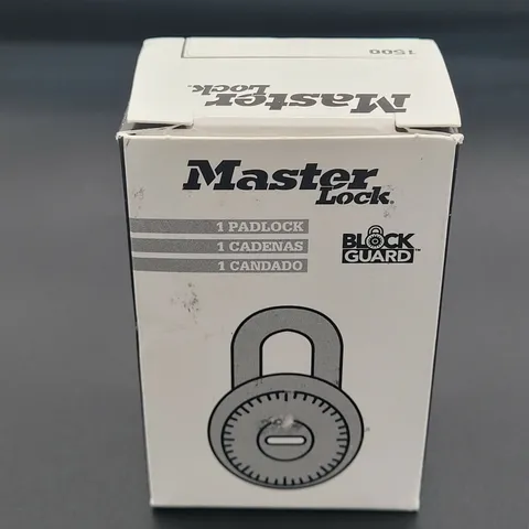 Combination Master Lock - Black Guard w/t Black Face - New in Box