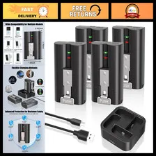 4-Pack 7200mAh Rechargeable Battery for Ring Doorbell & Camera, Fast 4-Slot Char