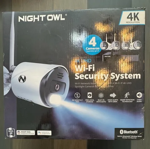 Night Owl Security System 4K Wi-Fi NVR with 1TB (3 Cameras)