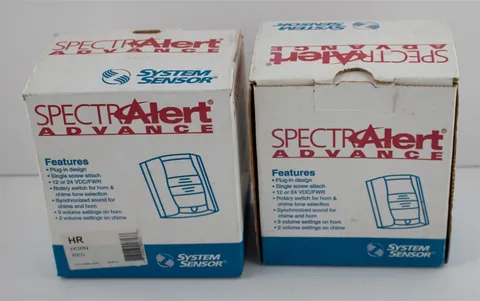 Lot of 2 System Sensor Spectralert HR Horn, Red