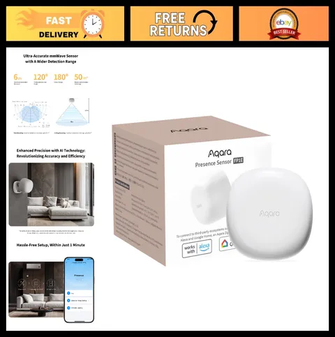 Zigbee Motion Sensor - mmWave Radar, AI Learning, HomeKit, Alexa, Google Home Co