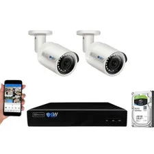 GW Security GW-4108ENP with GW-5037IP Cameras 8-Channel PoE Network Video Record