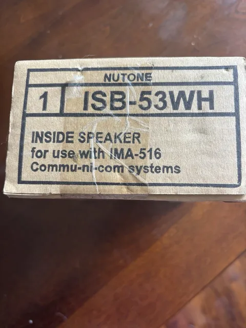 NuTone ISB-53WH Inside Speaker For Use With IMA 516 Commu-ni-com Systems NEW