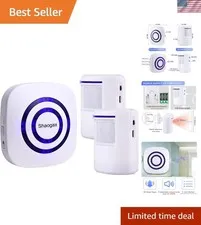 Fully Expandable Motion Detector System - 328ft Wireless Range & Custom Alerts