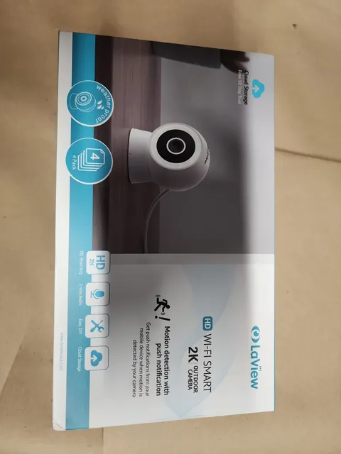 Set of 4 LaView Indoor/Outdoor 2K HD Smart Security Video Cameras w/ 2 Way Audio