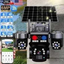 Solar Security Camera Wireless Outdoor PTZ 360° Human Tracking Surveillance LOT