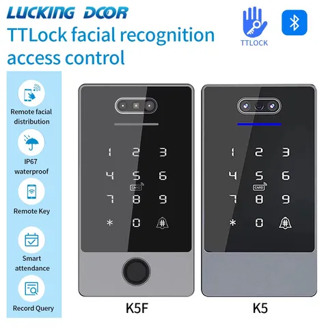 TTLock Face Recognition Access Control Keypad Standalone Waterproof Fingerprint 