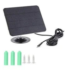 10W 5V IPX6 USB Solar Panel Charger Kit Adjustable Bracket Imperm8840