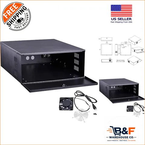 Alloy Steel DVR Lockbox with Cooling Fan and Security Key - 18'' x 17.9'' Size