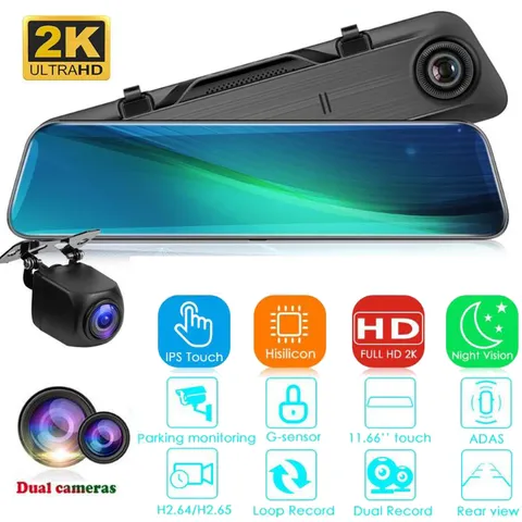 Night Vision Car Dash Mirror Dual Camera G-Sensor Parking Monitor Driving Record