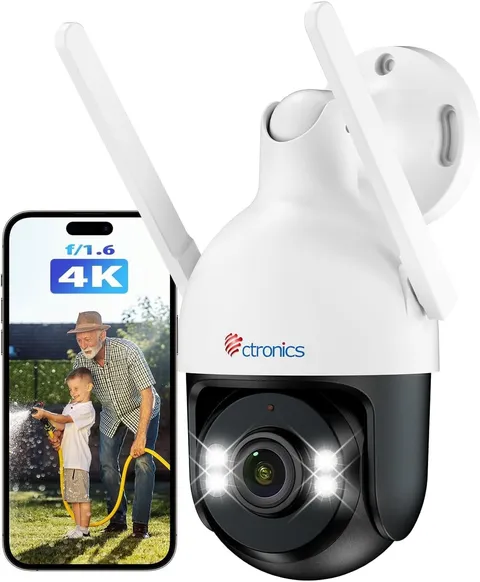 4K 8MP Security Camera Outdoor, PTZ Camera WiFi 2.4/5GHz, AI Human/Vehicle/Pe...