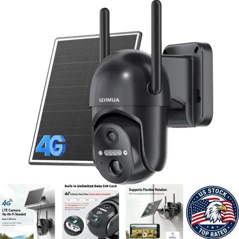 No Wi-Fi Required Solar Security Camera - 2K Video & Two-Way Talk System