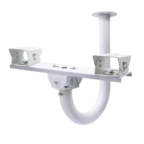 Dual Mount Arm J Type Base Bracket For CCTV Cameras Metal Horizontal Cross