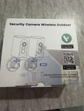 Wireless Outdoor IP Security Cameras 2-Pack 1080p Wi‑Fi White 355°