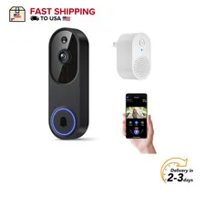 1080P Wireless WiFi Video Doorbell Camera Smart Home Security Night Vision Chime