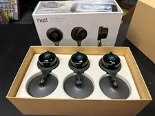 Google Nest Cam Indoor 1080p HD Wired Security Camera 3-Pack NC1104U