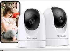 Cinnado  D1 2K Indoor Security Cameras (2pack) NEW