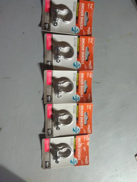 National Hardware N100-347 Anchor Shackle, Stainless Steel Lot Of 5 