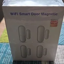 Tuya WiFi Smart Door/Window Magnetic Sensor 4-Pack White App Control Alexa