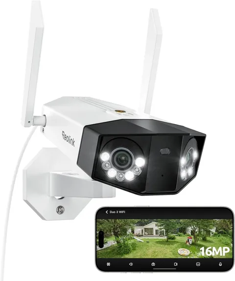 REOLINK 16MP Wifi Security Camera Outdoor, 180° Ultra-Wide Angle, Duo 3 Wifi, 2.