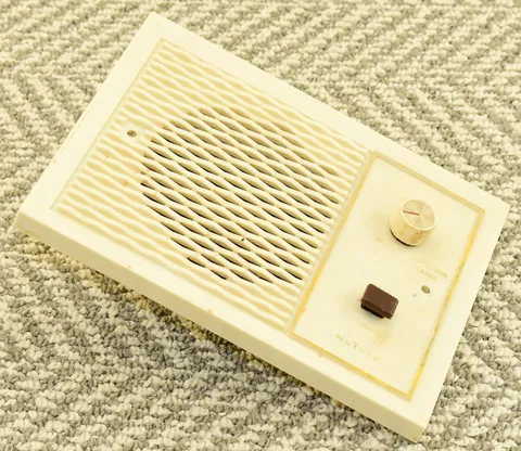 Nutone Vintage Room Intercom Speaker Model #2027-8 White Gold 8-1/2" x 6-1/4"