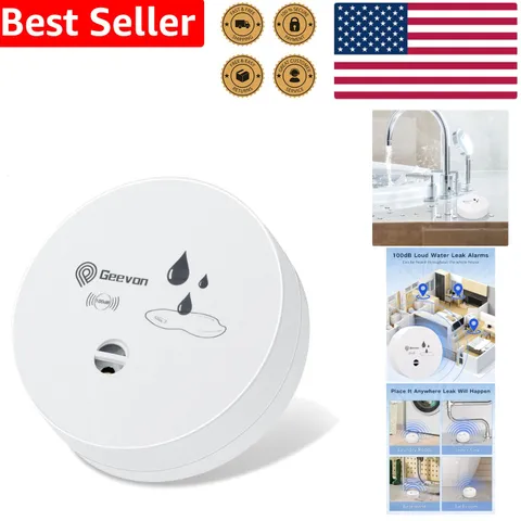 Loud Water Sensor Alarm Detector 100dB Battery Operated Flood Protection